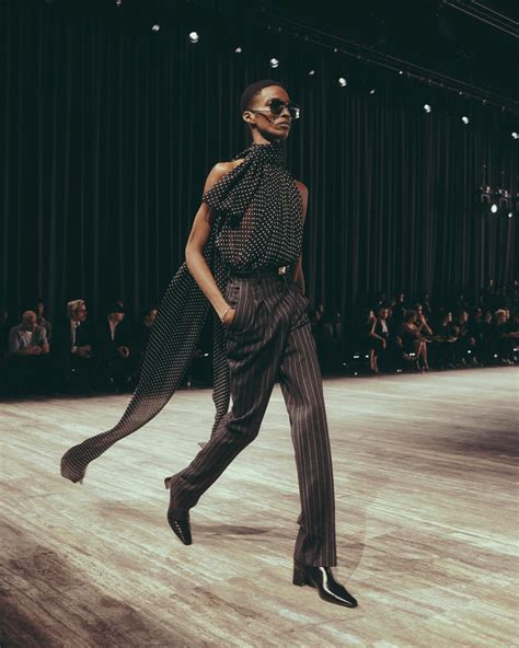 ysl fashion show feathers|How Saint Laurent Built a Massive Cult of Influence .